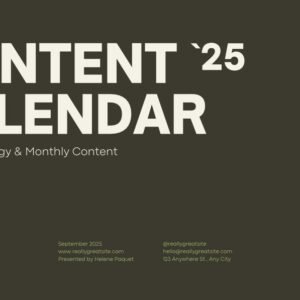 80-PAGE CONTENT CALENDAR TEMPLATE